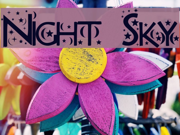 Night Sky Font examples