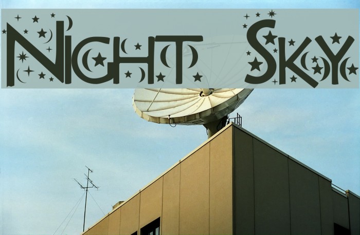 Night Sky Font examples