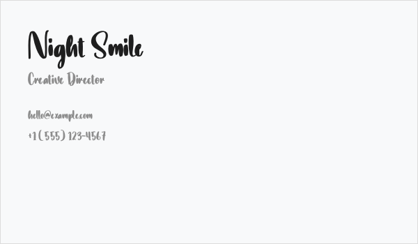 Night Smile Business Card