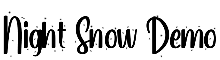 Night Snow Demo  フリーフォントのダウンロード