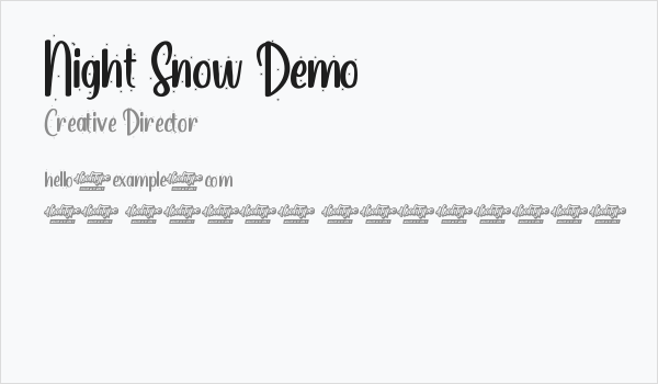 Night Snow Demo Business Card