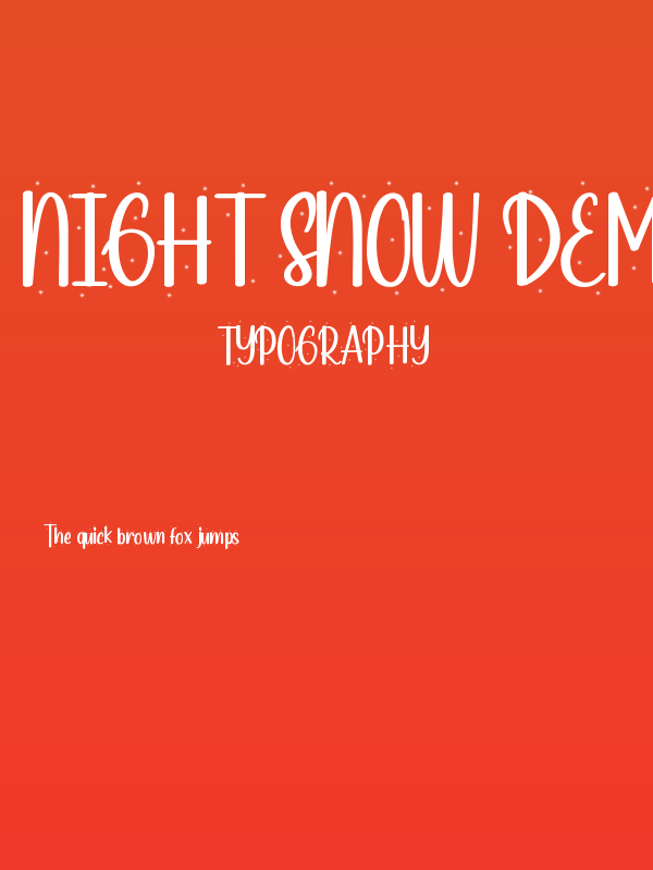 Night Snow Demo Poster