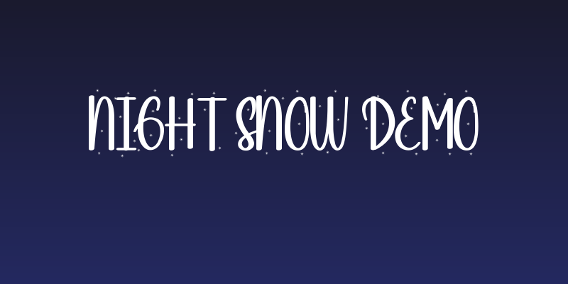 Night Snow Demo Social Header
