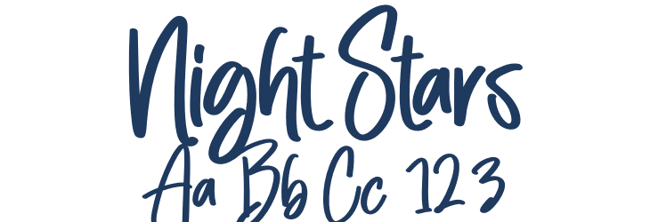 Night Stars Font Preview