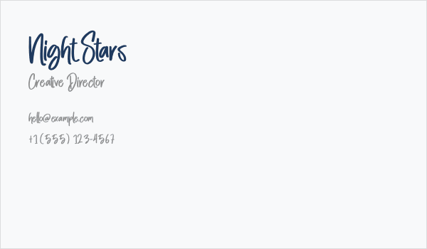 Night Stars Business Card
