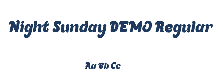 Night Sunday DEMO Regular Font Preview
