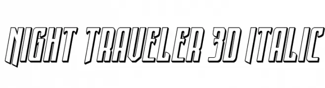 Night Traveler 3D Italic  Fuentes Gratis Descargar