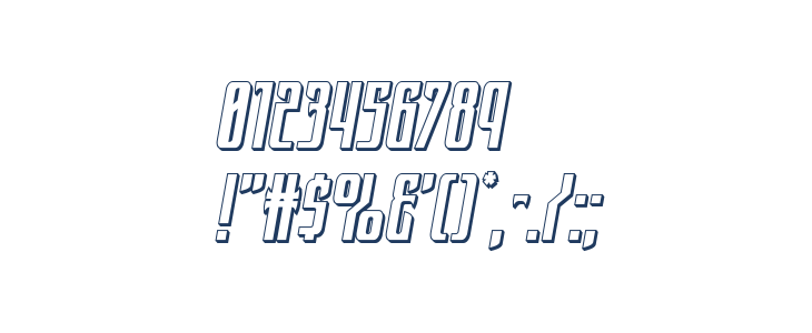 Night Traveler 3D Italic Other Characters