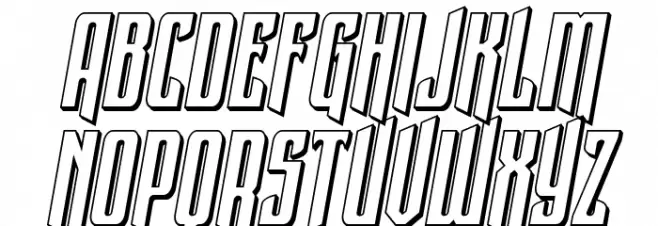 Night Traveler 3D Italic Fuentes MAYÚSCULAS