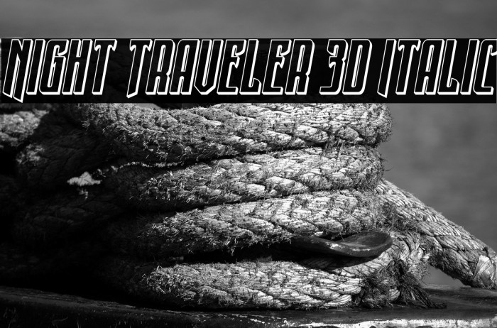 Night Traveler 3D Italic Example 1