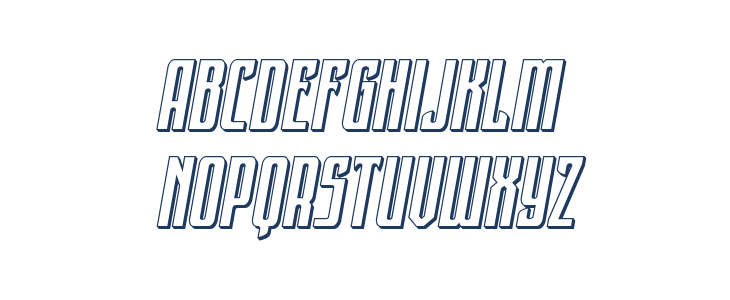 Night Traveler 3D Italic Lowercase