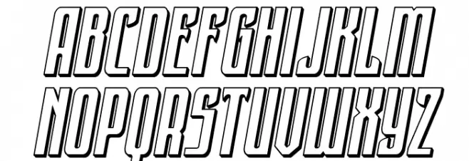 Night Traveler 3D Italic Caratteri MINUSCOLO