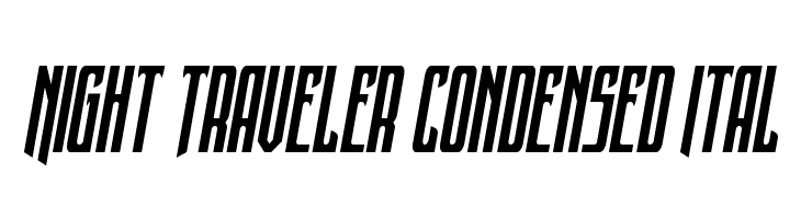 Night Traveler Condensed Ital  Скачать бесплатные шрифты