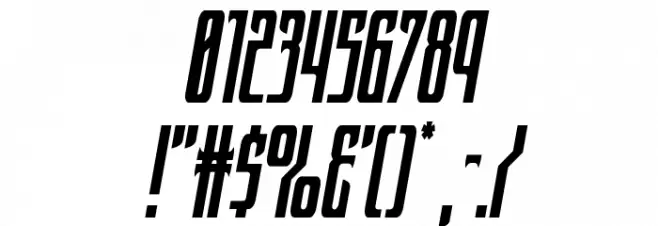 Night Traveler Condensed Ital Font OTHER CHARS