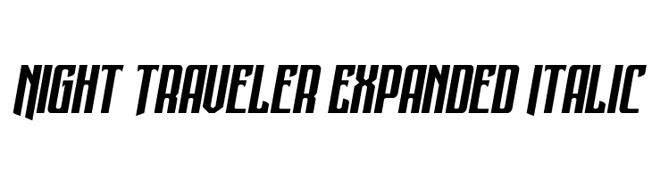 Night Traveler Expanded Italic  免费字体下载