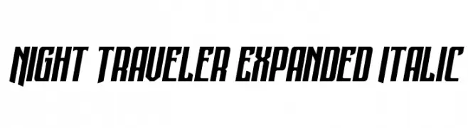 Night Traveler Expanded Italic  Frei Schriftart Herunterladen