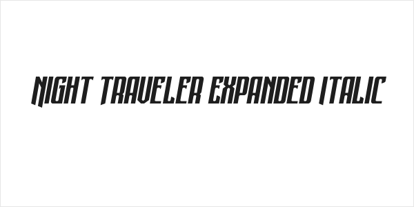 Night Traveler Expanded Italic Logo