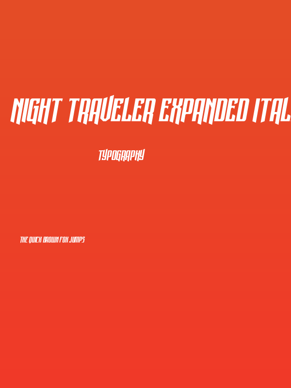 Night Traveler Expanded Italic Poster