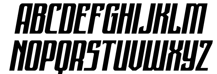 Night Traveler Expanded Italic Font LOWERCASE