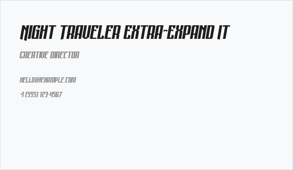 Night Traveler Extra-Expand It Business Card