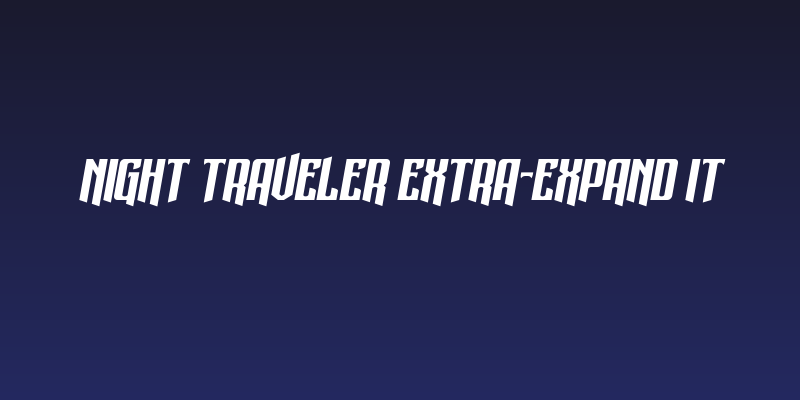 Night Traveler Extra-Expand It Social Header