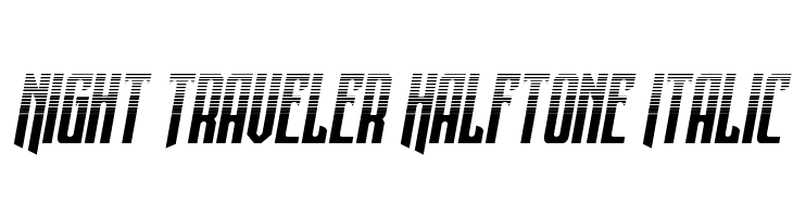 Night Traveler Halftone Italic  नि: शुल्क फ़ॉन्ट्स डाउनलोड