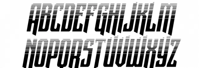 Night Traveler Halftone Italic Fonte MAIÚSCULAS