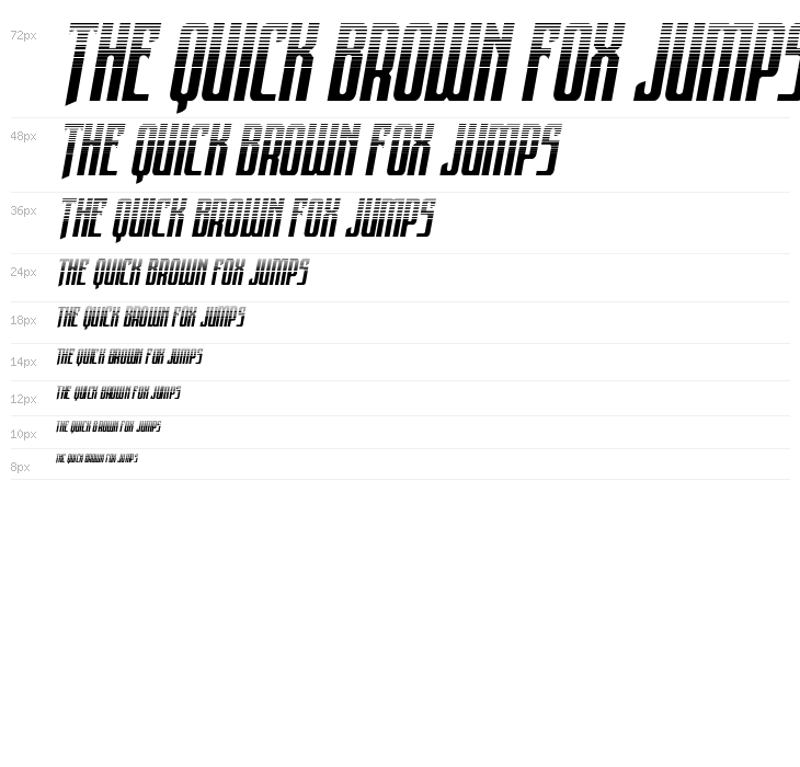 Night Traveler Halftone Italic Waterfall