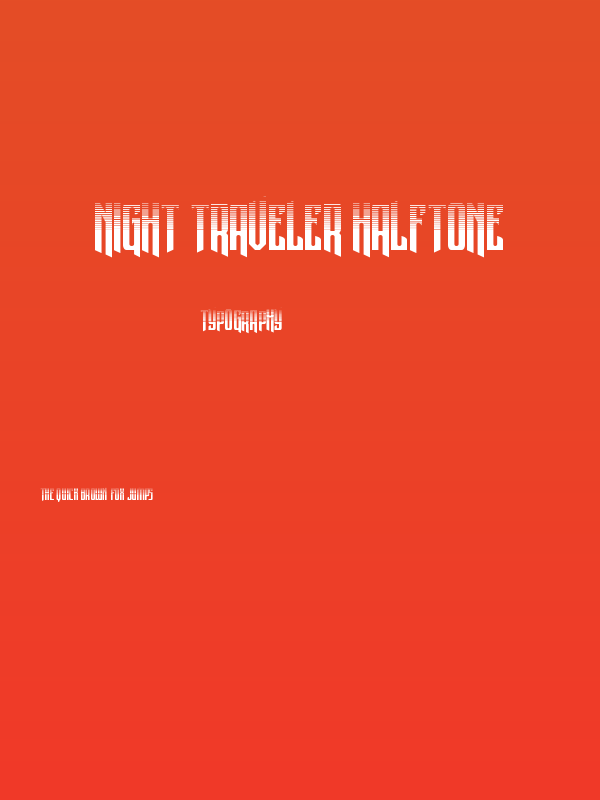Night Traveler Halftone Poster