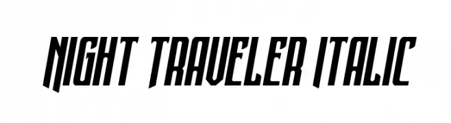 Night Traveler Italic  Frei Schriftart Herunterladen
