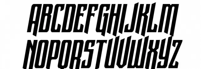 Night Traveler Italic फ़ॉन्ट अपरकेस