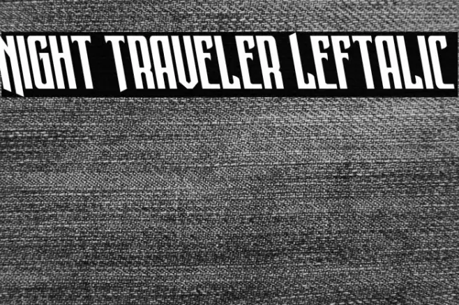 Night Traveler Leftalic Font examples