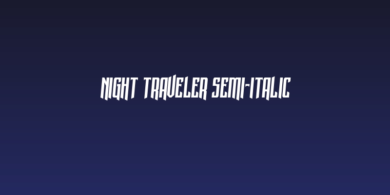 Night Traveler Semi-Italic Social Header