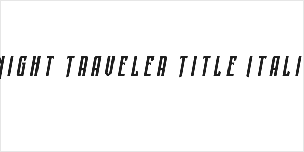 Night Traveler Title Italic Logo