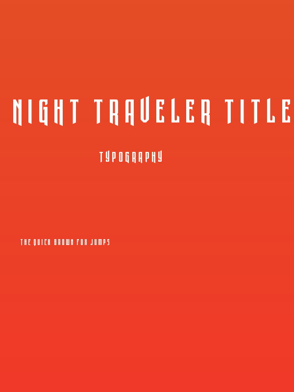 Night Traveler Title Poster