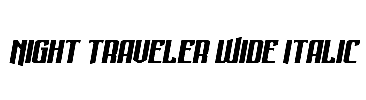 Night Traveler Wide Italic  les polices de caractères gratuit tlcharger