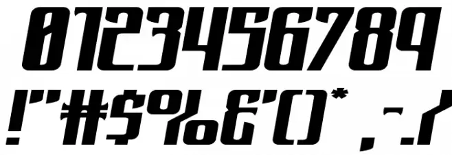 Night Traveler Wide Italic Font OTHER CHARS