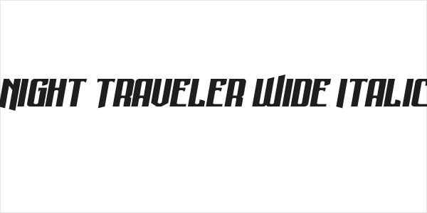 Night Traveler Wide Italic Logo