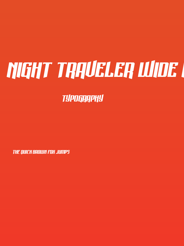 Night Traveler Wide Italic Poster