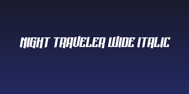 Night Traveler Wide Italic Social Header