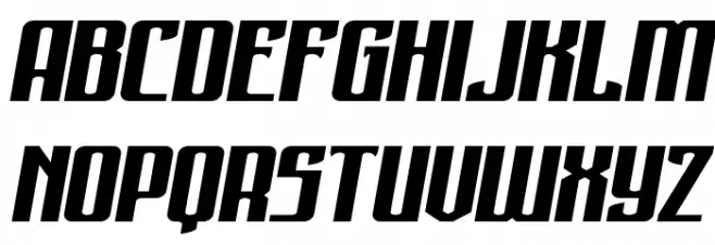 Night Traveler Wide Italic Caratteri MINUSCOLO