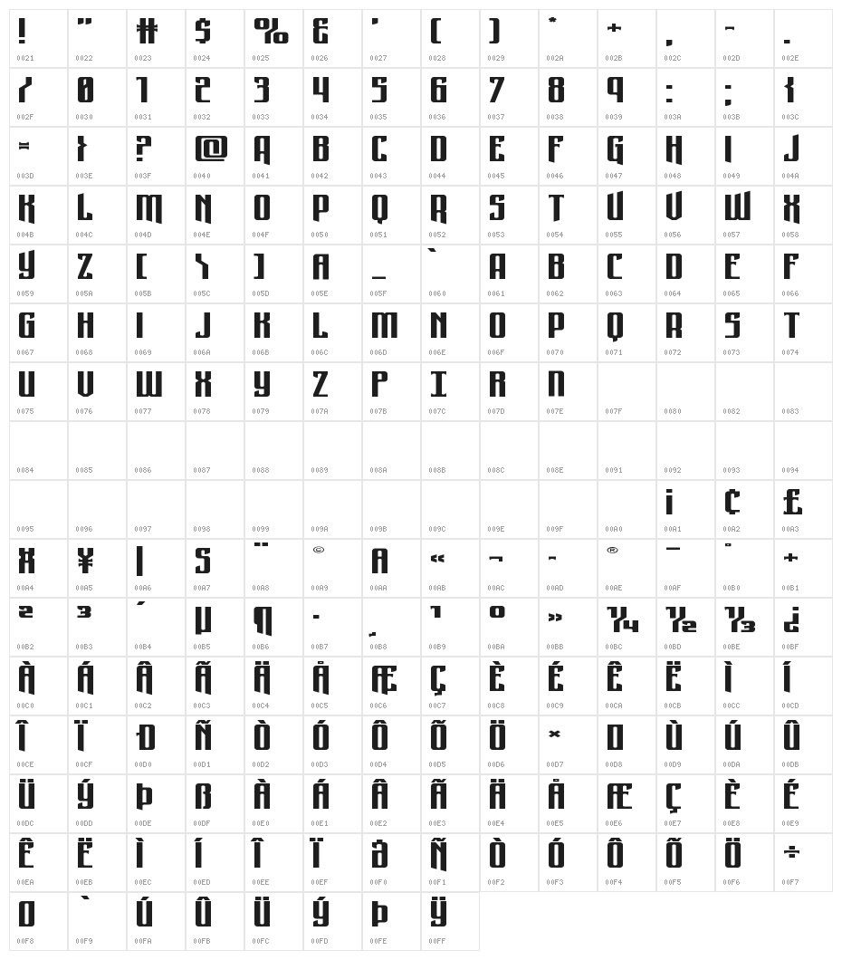 Night Traveler Wide Character Map
