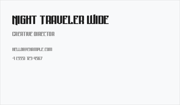 Night Traveler Wide Business Card