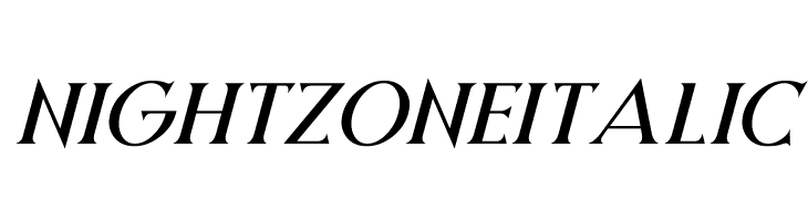 Night Zone Italic  font caratteri gratis