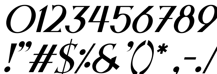 Night Zone Italic Font OTHER CHARS