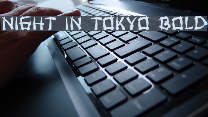 Night in Tokyo Bold Font examples