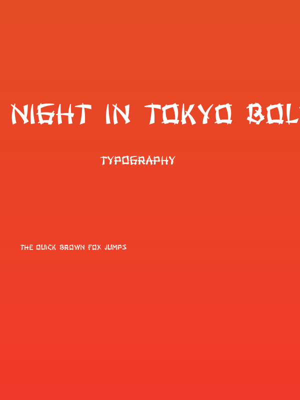 Night in Tokyo Bold Poster