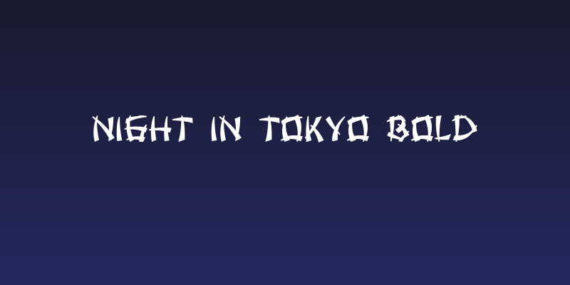 Night in Tokyo Bold Social Header