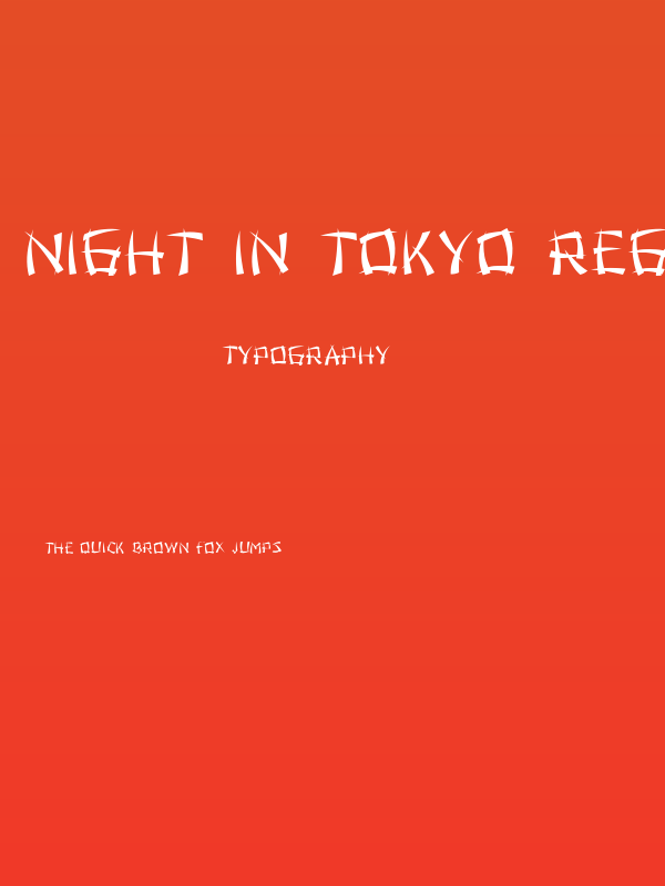 Night in Tokyo Regular Poster