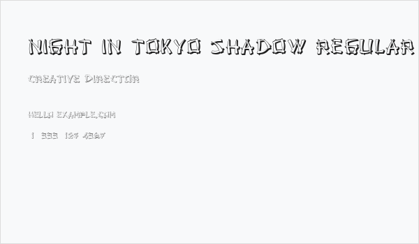 Night in Tokyo Shadow Regular Business Card